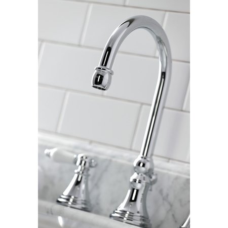 Kingston Brass KS2981BPL Bel Air Widespread Bathroom Faucet W/ Brass Pop-Up, Chrome KS2981BPL